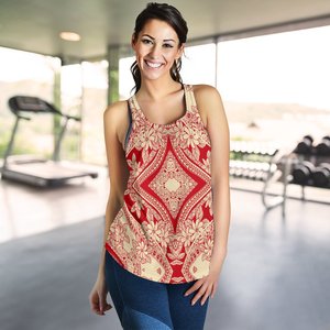 Women's Floral Pattern <b>Tank</b> <b>Top</b> Scoop Neck Breathable <b>Knitted</b> Polyester Casual Style Regular Length Embroidery & Feathers - Product Image 3