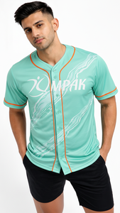 Camiseta deportiva transpirable de béisbol con sublimación premium y estilo moderno - Product Image 2