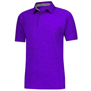 เสื้อโปโลแขนสั้นสีน้ำเงินกรมท่าสำหรับผู้ชาย ผ้าฝ้าย 100% ระบายอากาศได้ดี ดีไซน์เรียบง่าย สวมใส่สบาย ทรงปกติ - Product Image 3