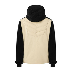 Veste de ski à capuche pour homme EKIN IMPEX, imprimée, de haute qualité, beige et noir, synthétique, isolée, imperméable 10 000 mm, rembourrée en coton PP - Product Image 3