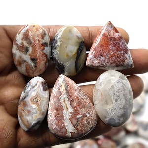 ขายส่งเครื่องประดับอัญมณี AMAN GEMS หินอาเกตธรรมชาติ Crazy Lace Agate รูปทรงลูกแพร์และวงรีหลากสี ขนาดฟรีไซส์ สำหรับทำสร้อยคอ - Product Image 3