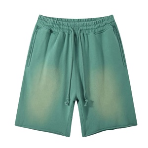 Shorts Bermuda pour Hommes en Coton Vert Uni Respirant et Écologique avec Cordon de Serrage à la Taille et Poches Style Casual - Product Image 1