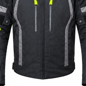 Chaqueta de Motocicleta Deportiva para Hombre, 5 Sports, Manga Larga, Resistente al Viento, Poliéster Negro con Detalles en Verde Neón, para Todas las Estaciones - Product Image 6