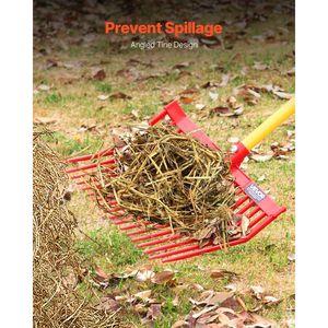 Juego de 6 cabezas de repuesto de horquilla de mantillo estable para caballos 18 tenedores de estiércol de dientes - Product Image 2