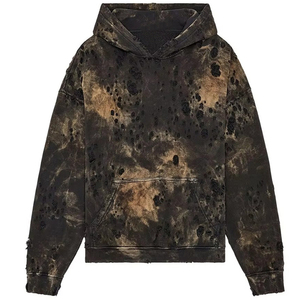 Fabricants de sweats à capuche personnalisés en coton 100% 500 g/m², brodés, patchwork, ODM, unisexes, épais, confortables, élégants, surdimensionnés - Product Image 4