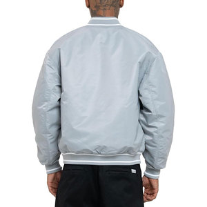 Men's Comfort Wide Satin Baseball Varsity <b>Jacket</b> Premium Smooth <b>Lightweight</b> Breathable Casual Streetwear Stylish Classic - Product Image 2