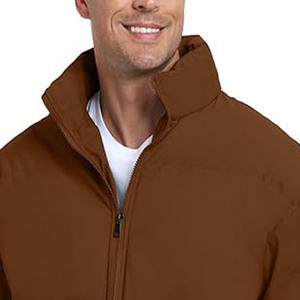 Veste d'hiver rembourrée en duvet de canard légère et chaude pour homme avec logo personnalisé, en nylon, à capuche, style puffer - Product Image 2