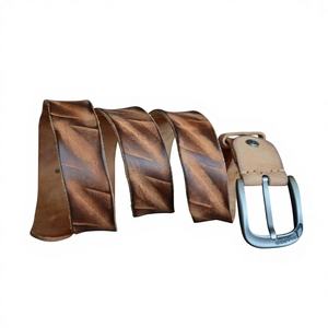 Ceintures vintage en cuir de vachette 100% sur mesure, boucle en acier, pour hommes, formelles, imperméables, écologiques, réversibles, largeur 3,8 cm, support OEM - Product Image 4