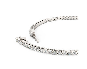 Bracelet tennis en diamant rond de laboratoire de 2 carats, bracelet à maillons en or massif 9K 10K 14K 18K avec 4 griffes pour diamant, boîte de sécurité double sécurisée - Product Image 2