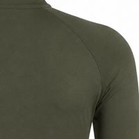 Pull de golf à manches longues vert olive avec fermeture éclair quart de tour pour homme – Haut de performance sportif, tenue d'entraînement en extérieur, vêtement athlétique décontracté