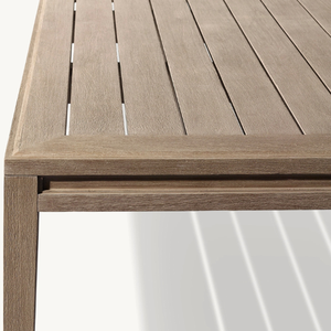 Mesa rectangular en oferta, estilo moderno y sencillo, ideal para comedor exterior, resistente a la putrefacción. - Product Image 4