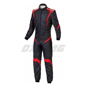 Combinaison de karting professionnelle, résistante à l'abrasion, vêtements de pilote durables, confortables et respirants, tenue de piste, design personnalisé, noir - Product Image 3