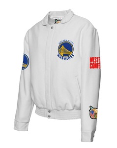 เสื้อแจ็คเก็ตวาร์ซิตี้ผ้าขนสัตว์และหนัง - Product Image 3