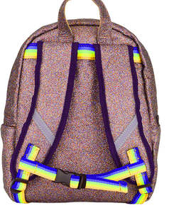 Mochila Deportiva Personalizada Impermeable de Gran Capacidad con Forro de Nailon, Tela Brillante de Poliéster y Parches de Purpurina Personalizados para Animadoras - Product Image 3