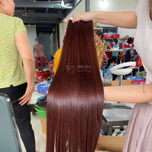 Article chaud 2024 vibrant naturel soyeux brillant miroir os droit Extensions de cheveux humains Cabelo Humano Genius faisceaux de trame - Product Image 3