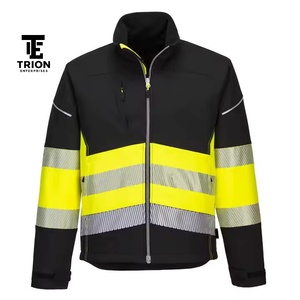 Vestes de sécurité réfléchissantes pour hommes de qualité supérieure, légères et durables, pour les travaux en extérieur, les chantiers de construction et l'entretien routier - Product Image 1