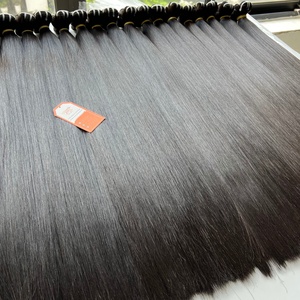 Venta al por mayor de fábrica caliente 100% extensiones de cabello Remy vietnamita recto de hueso liso y sedoso en cabello humano crudo negro - Product Image 5