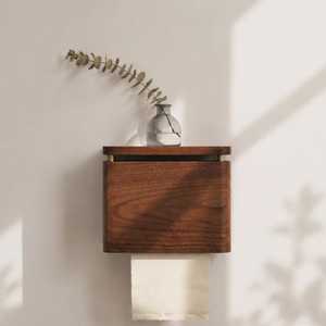 Natural Wood <b>Tissue</b> Box Storage <b>Holder</b> with Smooth Finish - Product Image 4