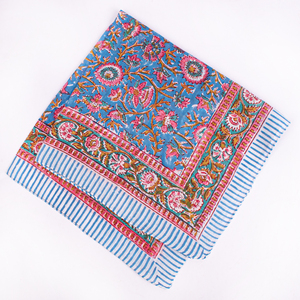 Cotton Blue <b>White</b> Geometric Patterned Bandana Summer Breathable Lightweight Multifunctional Scarf Bandana <b>Wraps</b> - Product Image 6
