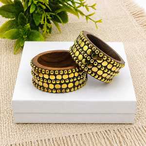 Brazalete Ancho de Madera Natural, Pulido y Liso, Hecho a Mano, Joyería Étnica de Moda para Mujer - Product Image 5