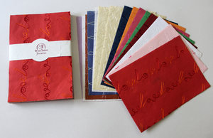 Papel Hecho a Mano con Algodón Reciclado, Hojas de Papel A4 Ecológicas, Juego de Papelería de Yute, Camelon Exports Rajasthan - Product Image 3