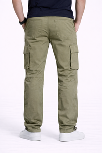 Pantalones Cargo Olive Utility Comfort para Hombre – Un prenda esencial resistente para el día a día, hecha con tela duradera y rica en algodón - Product Image 3