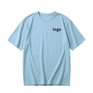 T-shirts Homme Oversize à Manches Courtes Col Rond 100% Coton 220 GSM Infroissables Respirants Anti-boulochage Logo Personnalisé sur le Devant - Product Image 4