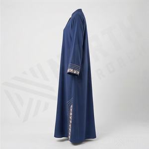 2025 OEM Kimono Abaya pour femmes musulmanes, en tissu polyester épais, doux et très extensible, col en V, manches longues, pour fêtes, Ramadan, mariages - Product Image 3