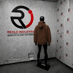 Custom Brown <b>Oversized</b> <b>Hoodie</b> <b>Men</b> Streetwear Pullover With Curved Seam Design Drop Shoulder Casual Fashion Hooded Sweatshirt Top - Product Image 4