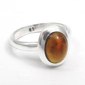 Artisan Bohemian <b>Ring</b> Jewelry Comes With Oval Cut Black <b>Opal</b> Gemstone Crafted From 925 Solid Silver Beautiful Sister Band - Product Image 5