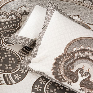 Parure de lit en coton écologique 300 fils, motif animalier ethnique, pour lit double, 2 taies d'oreiller, qualité supérieure pour usage domestique - Product Image 4