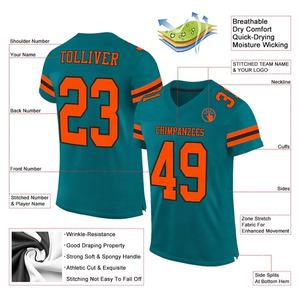 2025 Meilleures ventes Nouveautés Vente en gros Pas cher Hommes Brodés Sublimation Maillot de Football Américain Pour Adultes - Product Image 4