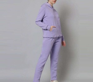Custom <b>Women</b> Tracksuit Cotton Terry Cropped Zip Jacket And <b>Straight</b> <b>Leg</b> <b>Jogger</b> Set Modern Casual Streetwear Wear - Product Image 5