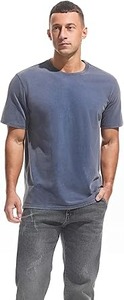 T-shirt décontracté pour homme, col épais, 100% coton, surdimensionné, lourd, respirant - Product Image 4