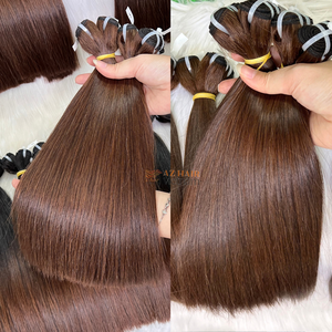 ผมเวียดนามแท้ Remy คุณภาพสูง ทนทาน  แบบเส้นเดียว  ช่อผมธรรมชาติสีน้ำตาลธรรมชาติ  สำหรับต่อผม  ใช้ได้ทุกวัน - Product Image 1