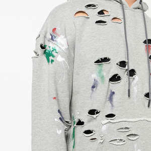 Sweat à capuche unisexe en molleton vieilli de haute qualité, mélange de coton, style vintage streetwear, basiques d'hiver, impression numérique - Product Image 6