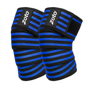 Multi-Color Striped Elastic <b>Knee</b> <b>Wraps</b> for gym Workout Heavy Duty Powerlifting Leg Compression Bandage Bulk Manufacturer - Product Image 1