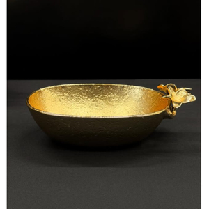 Bol de service festonné doré orné, avec support unique en forme d'animal, centre de table de luxe, corbeille à fruits décorative – Grande Vente - Product Image 3