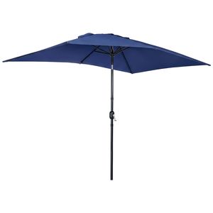 Ombrellone da Patio Quadrato Inclinabile 10 x 6,5 Piedi, Ombrellone da Esterno con Stecche in Ferro e Palo Centrale, Tessuto in Poliestere - Product Image 4