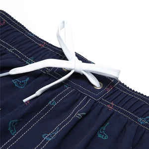 Short de bain décontracté pour homme, bleu marine, avec logo imprimé sur le devant, taille mi-haute élastique, respirant, séchage rapide, poches - Product Image 3