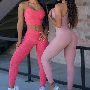 Pantalones de Yoga Largos de Cintura Alta, Nuevos Modelos 2026, Sin Costuras, de Spandex/Nylon, Elásticos, Transpirables, con Absorción de Sudor y Estiramiento en Cuatro Direcciones - Product Image 1