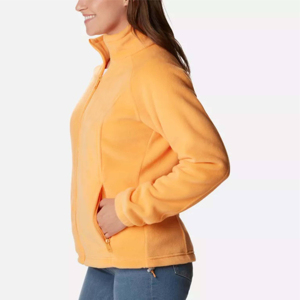 Women's Full Zip Fleece Jacket Solid Color <b>Stand</b> Collar Warm Autumn Outerwear Regular Length Polyester Fabric <b>Coat</b> - Product Image 3