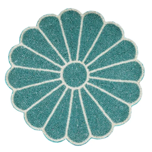 Hot Selling Handmade Needlework Beaded <b>Placemat</b> Decorative Beaded Dinning <b>Table</b> <b>placemat</b> - Product Image 1