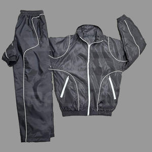 Conjunto deportivo de 2 piezas con pantalones y chaqueta con cordón, 100% nailon, impermeable, estilo urbano, cortavientos, para hombre. - Product Image 3