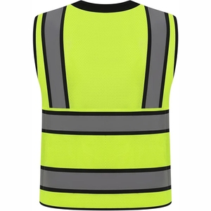 Chaleco sin Mangas para Hombre, Azul, Transpirable, de Poliéster, con Múltiples Bolsillos, Cuello en V, Cierre de Cremallera, Estilo Casual para Exteriores, Verano - Product Image 4