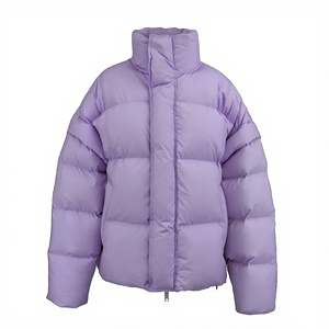 Doudoune matelassée chaude pour femme avec logo personnalisé, col montant, coupe oversize, en duvet, pour l'hiver - Product Image 6