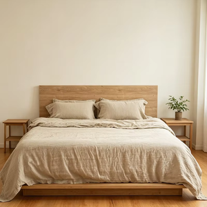 Ensemble de housse de couette en lin de luxe 3 pièces, taille King, motifs variés - Product Image 2