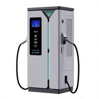 Nouvelle station de recharge rapide DC commerciale au sol 80 kW pour véhicules électriques (2 pistolets)