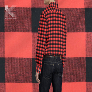 Tissus de chemise en flanelle à carreaux 100% coton, super doux, de haute qualité, à motifs écossais, teints en fil, pour hommes et femmes - Product Image 6