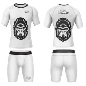 Traje de Compresión para Hombre con Diseño Elegante y Estampado por Sublimación, Tela Transpirable de Excelente Calidad, Conjunto de Rashguard de Manga Larga para MMA - Product Image 1